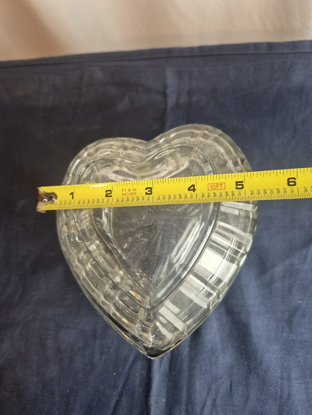 Clear Heart-Shaped Glass Serving Dish with Lid - Clear